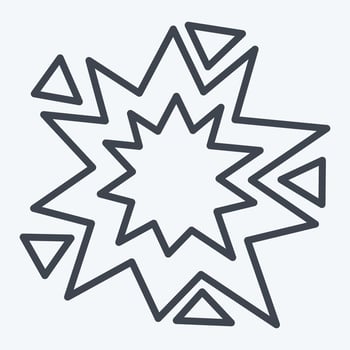 Icon Explosion. related to Mining symbol. line style. simple design editable. simple illustration vector