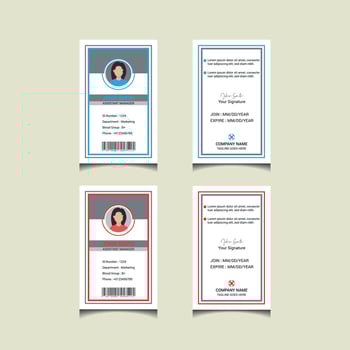 Simple Professional ID Card Design Template vector