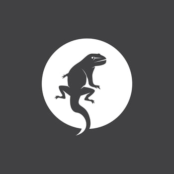 Lizard icon silhouette logo symbol vector