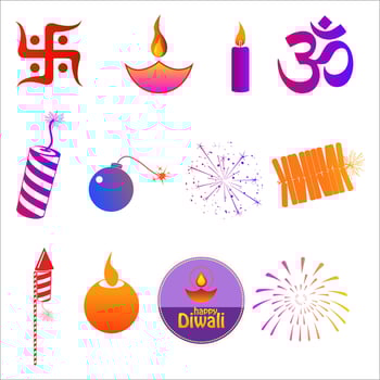 Diwali Elements Vector Illustration