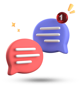 3d rendering of speech bubble with notification icons, 3D pastel chat icon set. Set of 3d speak bubble. png