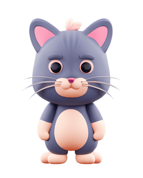 Cat 3D Illustration png