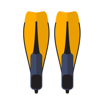 Swimming flippers flat design png