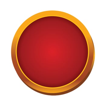 Vector round gold framed button template basis for banner