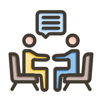 Meeting Vector Thick Line Filled Colors Icon For Personal And Commercial Use.
