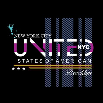 New York city,united, slogan tee graphic typography for print t shirt,illustration,stock vector,art,style vector