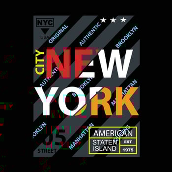 New York City, tee design graphic typography for print illustration, t shirt vector art vintage