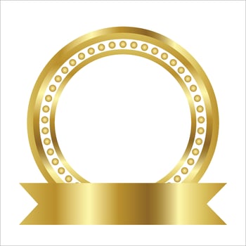 Gold medal set badge the best award vector