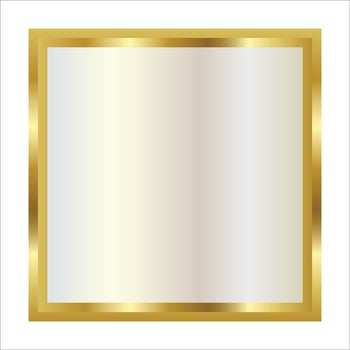 Rectangle golden frame border vector