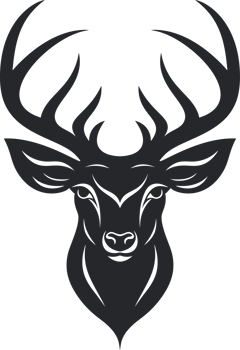 Black Deer Head Icon png