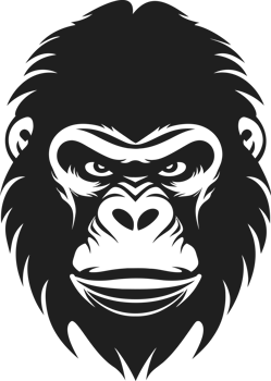 Gorilla head Illustration png