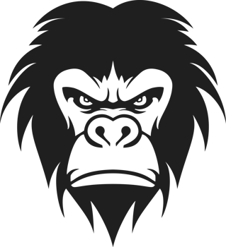 Gorilla head Illustration png