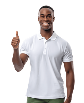 AI generated Positive Young Man with Thumbs Up Gesture png