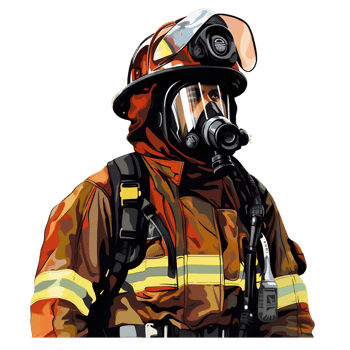 firefighter cartoon ai generate png