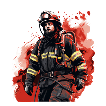 firefighter cartoon ai generate png