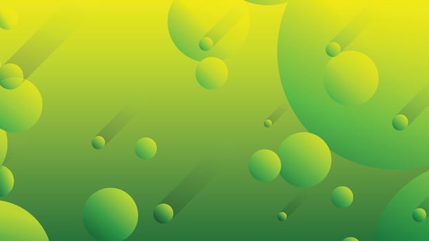 Green and yellow abstract circle gradient modern graphic background vector