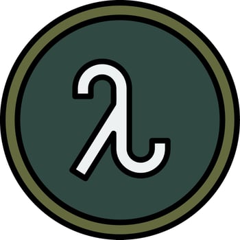 Lambda Vector Design Element Icon