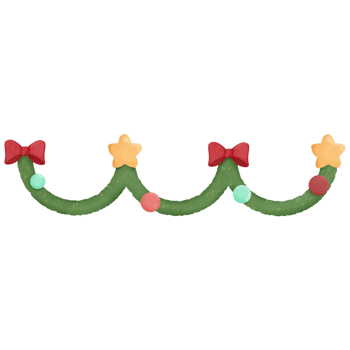 Watercolor Christmas decoration items png