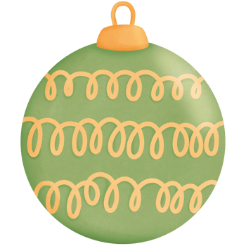 Watercolor Christmas decoration items png