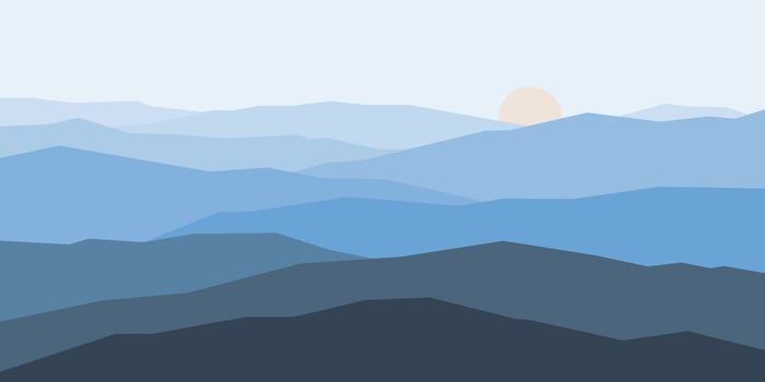 Abstract dark blue mountain view landscape vector