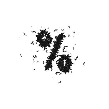 Static  Halloween Typeface Formed Of Flying Bats with alpha the character pERCENT png