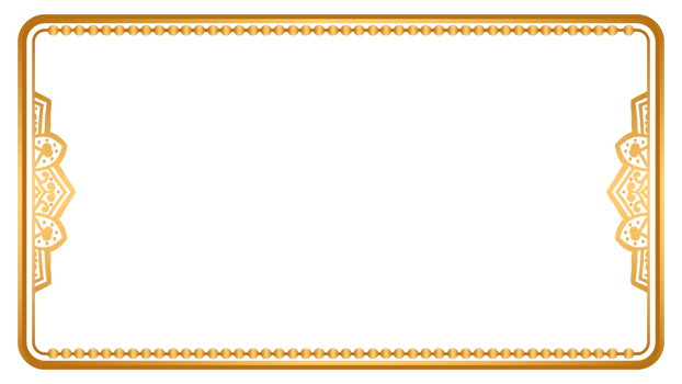 Golden frame Vintage Border with gold mandala rectangle or Square gold banner png