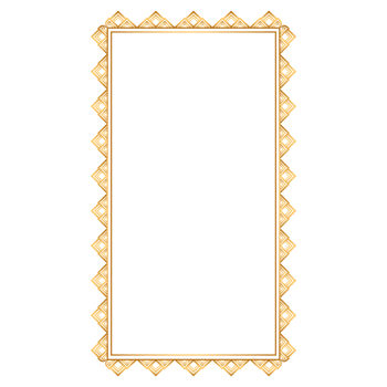 Luxury golden rectangle corner certificate border pattern line photo thai frame islamic wedding invitation background png