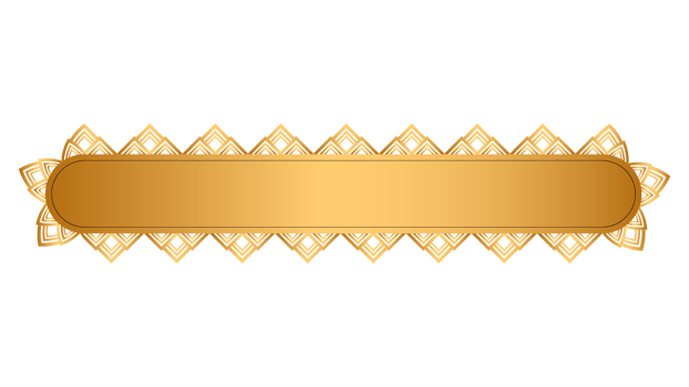 Luxury golden set arabic islamic banner title frame text box in transparent background png