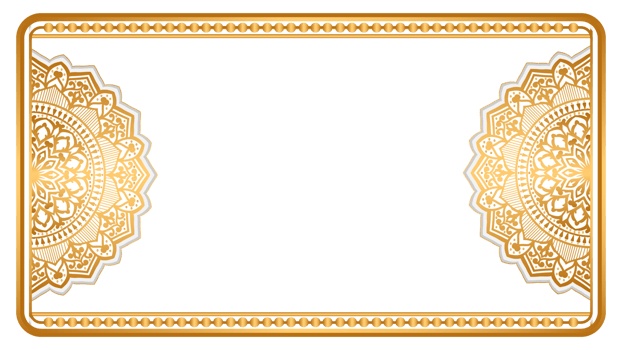 Floral Luxury Golden Mandala Arabesque Islamic Pattern rectangle frame For Wedding Invitation Background png