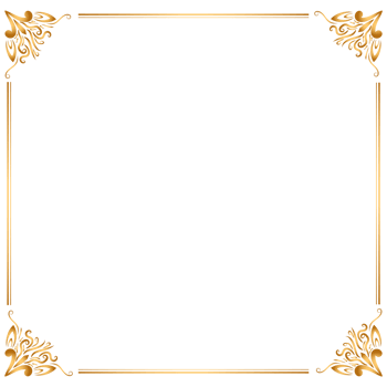 Luxury Golden Rectangle Corner Certificate Border Pattern Line Photo Frame Islamic Wedding Invitation Background png