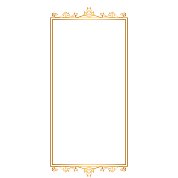 Luxury golden rectangle corner certificate border pattern line photo thai frame islamic wedding invitation background png