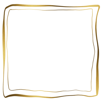 Gold glitter frame png