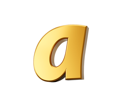 Golden alphabet a 3D Golden small Letters 3d Illustration png