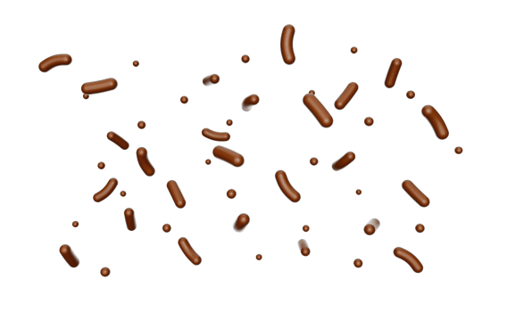 Chocolate sprinkle falling  3d illustration png