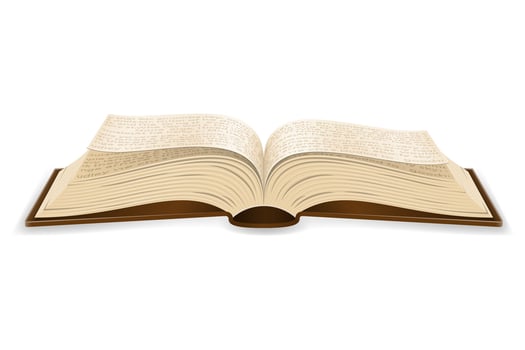 open book with pages vector illustration isolated on white background