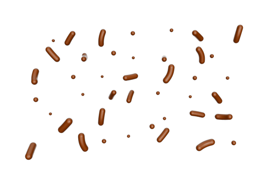 Chocolate sprinkle falling 3d illustration png