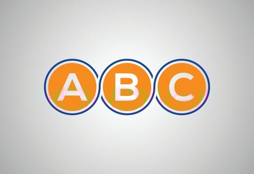 Creative Initial ABC letter logo design, Vector design template