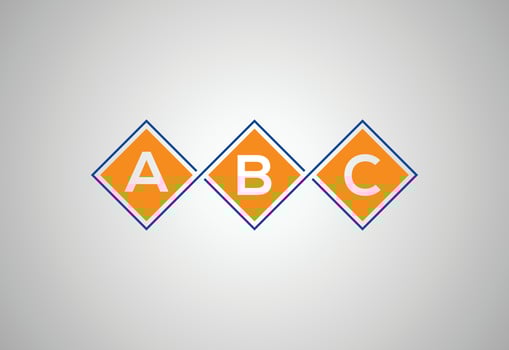 Creative Initial ABC letter logo design, Vector design template