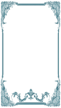 Floral Simple Frame Border PNG Transparent Background