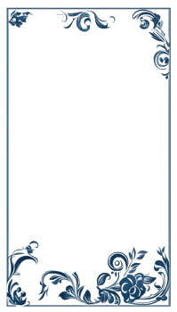 Floral Simple Frame Border PNG Transparent Background
