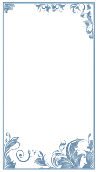 Floral Simple Frame Border PNG Transparent Background