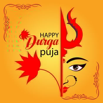 Happy Durga Puja Illustration Background Design vector