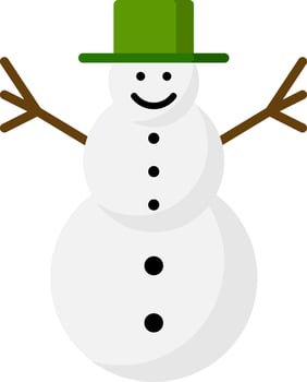 Snowman icon vector in the winter season. Snowman design as an icon, symbol, winter or Christmas decoration. Snowman icon graphic resource for cold season celebration design