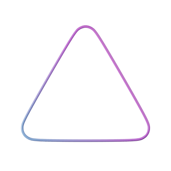 Triangle shape, red blue gradient 3d rendering. png