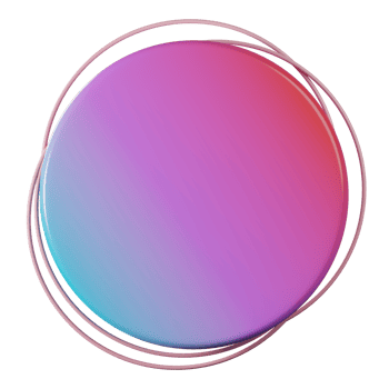 Circle shape, red blue gradient 3d rendering. png