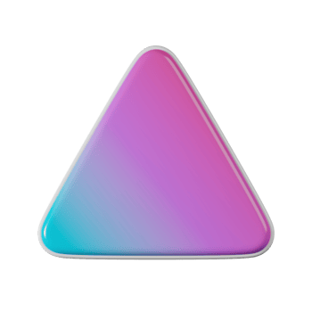 Triangle shape, red blue gradient 3d rendering. png