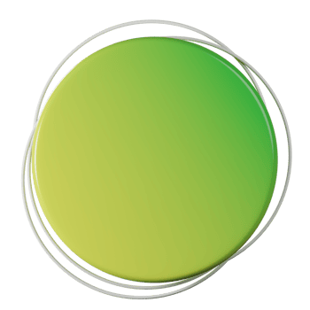 Circle shape, yellow green gradient 3d rendering. png