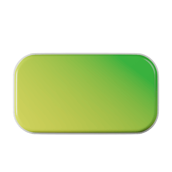 Rectangle shape, yellow green gradient 3d rendering. png