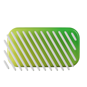 Rectangle shape, yellow green gradient 3d rendering. png