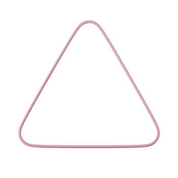 Triangle shape, pink gradient 3d rendering. png